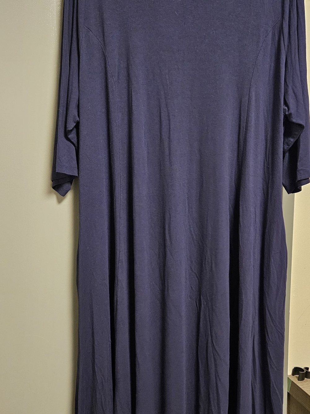 Catherines Navy Long Sleeve Maxi Dress . With Pockets, Fall, Cozy, Comfy,Teacher